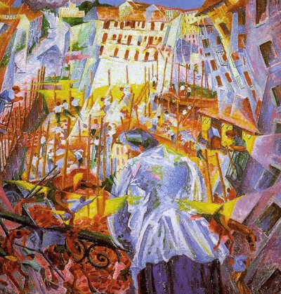 LA STRADA ENTRA NELLA CASA - Umberto Boccioni 1911 - Avanguardie - Futurismo